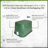 NDS Standard Valve Box Rectangle 14 in. x 19 in. x 12 in.H Green Box/Green Lid Overlapping ICV