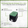 NDS Standard Valve Box Rectangle 14 in. x 19 in. x 12 in. H Black Box/Green Lid Overlapping ICV