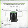 NDS Snap-In Box & Cover Black Body Round w/ Overlapping Green Lid 6 in.