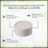 NDS Drain Grate Round (S&D SPT) PVC White 4 in.