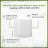 NDS PVC S&D Coupling HUB x HUB White 6 in.