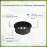 6IN ROUND GRATE- BLACK