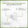 NDS PVC S&D 45 Deg. Wye HUB x HUB x HUB White 3 in.