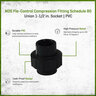 NDS Flo-Control Sch 80 PVC Union 1-1/2 in. Socket