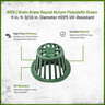 NDS Drain Grate Round Atrium Polyolefin Green 4 in.