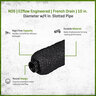 NDS EZflow Engineered French Drain 10 in. Dia. w/ 4 in. Slotted Pipe Centered (10 ft./piece)