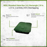NDS Standard Valve Box Lid Rectangle 14 in. x 17 in. Overlapping Green Polyethylene ICV Lid Only