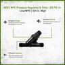 NDS Filter Pressure Regulating 30 PSI In-Line/WYE 3/4 in. MIPT Plastic Black 200 Mesh with Stainless Steel Screen & Flush Cap