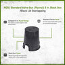 NDS Standard Valve Box Round 6 in. Black Box/Black Lid Overlapping ICV