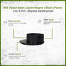 NDS Catch Basin Outlet Adapter Offset Black Plastic 3 in. & 4 in.