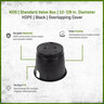 NDS Standard Valve Box Round 10 in. Black Overlapping RW