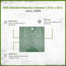 NDS Standard Valve Box Extension Rectangle 14 in. x 19 in. x 6 in. Black Box/Green Lid Overlapping ICV