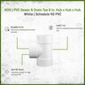 NDS PVC S&D Tee HUB x HUB x HUB White 6 in.