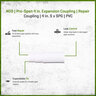 NDS Pro-Span PVC Expansion Repair Coupling 4 in. Socket x Spigot