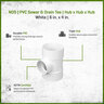 NDS PVC S&D Tee HUB x HUB x HUB White 6 in. x 4 in.