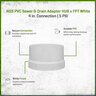 NDS PVC S&D Adapter HUB x FPT White 4 in.