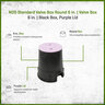 NDS Standard Valve Box Round 6 in. Black Box/Purple Lid Overlapping RW