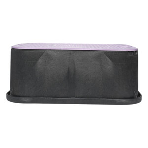 NDS 14 in. x 19 in. x 6 in. Standard Series Extension Box-Black / Purple Cover, Reclaimed Water