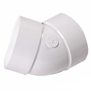 NDS PVC S&D 45 Deg. Elbow HUB x HUB White 4 in.