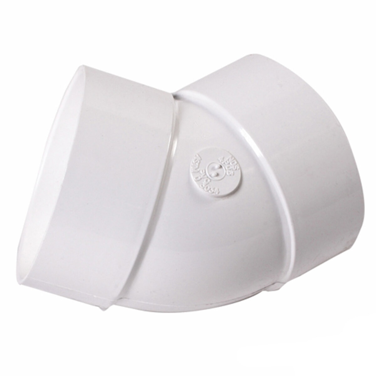 NDS PVC S&D 45 Deg. Elbow HUB x HUB White 4 in | SiteOne US