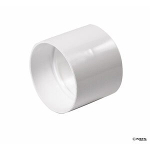NDS PVC S&D Coupling HUB x HUB White 4 in.