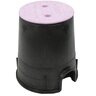 NDS Standard Valve Box Round 6 in. Black Box/Purple Lid Overlapping RW
