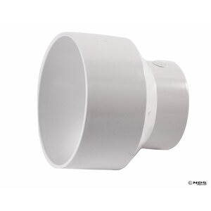 NDS PVC S&D Reducer Coupling HUB x HUB White 4 in. x 6 in.