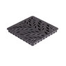 NDS Grate Square 12 in. x 12 in. Botanical Black