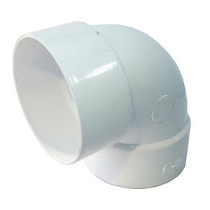 NDS PVC S&D 90 Deg. Elbow HUB x HUB White 8 in.