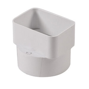 Nds PVC Sch40 or Dwv Downspout Adapter White (Fits 4 in. Pipe)