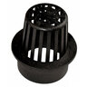 NDS Drain Grate Round Atrium Polyolefin Black 3 in.