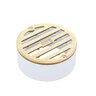 NDS Grate Polished Brass w/ PVC Collar 3 in.