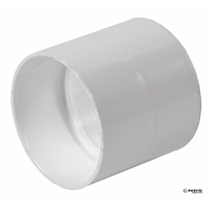 NDS PVC S&D Coupling HUB x HUB White 3 in.