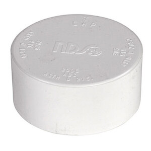 NDS PVC S&D Drain Cap HUB White 3 in.
