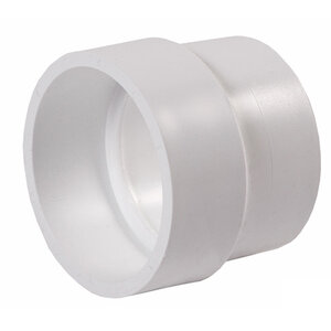 NDS PVC DWV to Sewer Adapter DWV HUB x S&D HUB White 3 in. x 3 in.