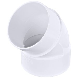 4 PVC 90 Long Street Elbow Spt x Hub White NDS