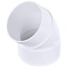 4 PVC 90 Long Street Elbow Spt x Hub White NDS