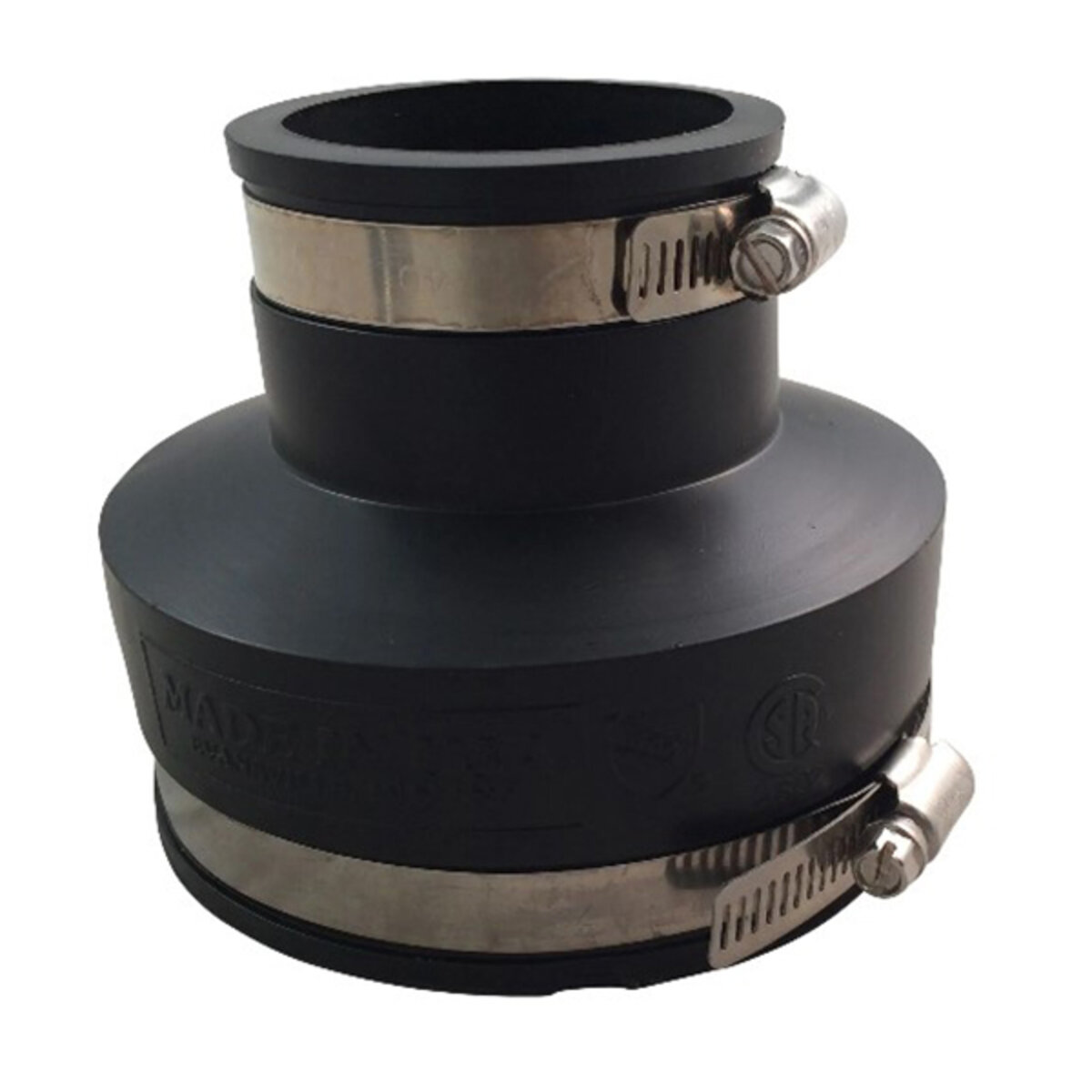 NDS Flexible Coupling CI/PVC 8 in. x 8 in. Rubber w/ Stainless Steel ...