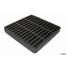 NDS Drain Grate Square Polyolefin Black 9 in.