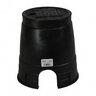NDS Standard Valve Box Round 6 in. Black Box/Black Lid Overlapping W