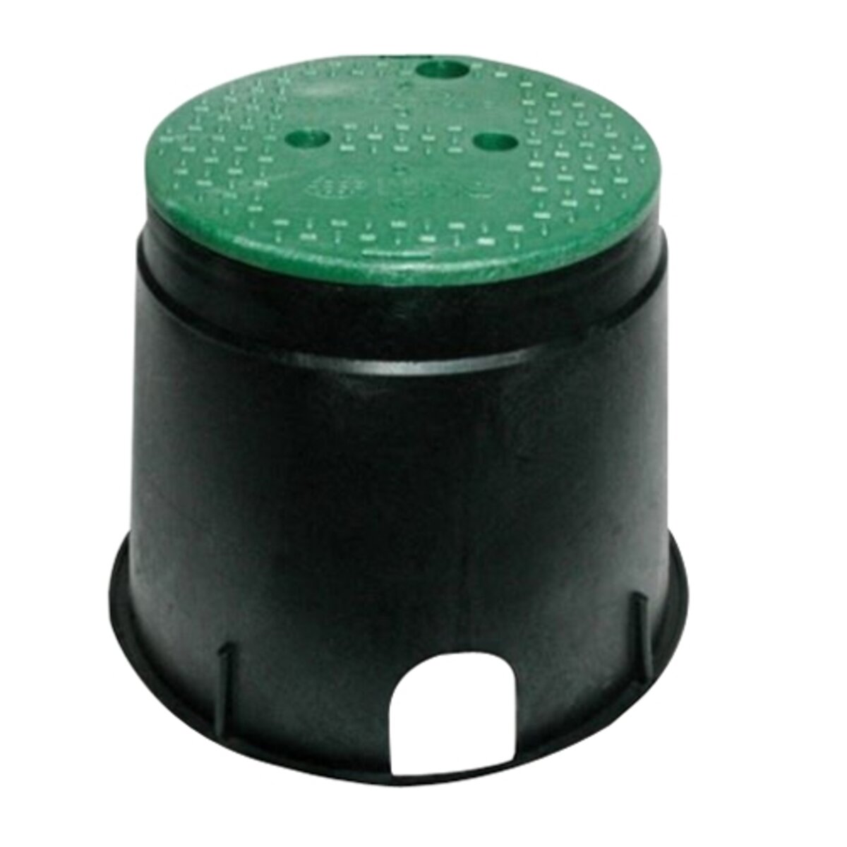 NDS Standard Valve Box Round 10 in. Black Box/Green Lid Overlapping ICV ...