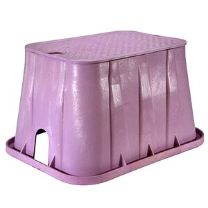 NDS Pro-Spec Valve Box Rectangle 14 in. x 19 in. x 12 in.H Purple Box/Purple Lid Overlapping RW