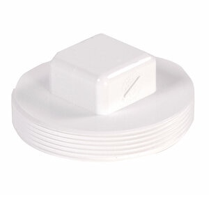 NDS PVC S&D Cleanout Plug MPT White 4 in.