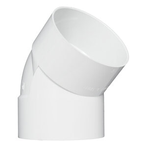 NDS PVC S&D 45 Deg. Elbow HUB x HUB White 6 in.
