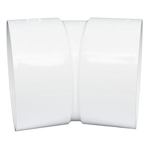 NDS PVC S&D 22-1/2 Deg. Elbow HUB x HUB White 6 in.