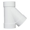 NDS PVC S&D 45 Deg. Wye HUB x HUB x HUB White 4 in.