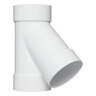NDS PVC S&D 45 Deg. Wye HUB x HUB x HUB White 4 in.