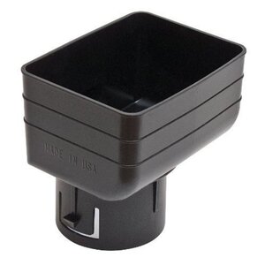 3 X 4 X 4 Corrugated Downspout Adapter Blk NDS