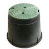 NDS Standard Valve Box Round 10 in. Black Box/Green Lid Overlapping SEWER