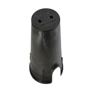 NDS Standard Valve Box Round 6 in. Black Box/Black Lid Overlapping ICV